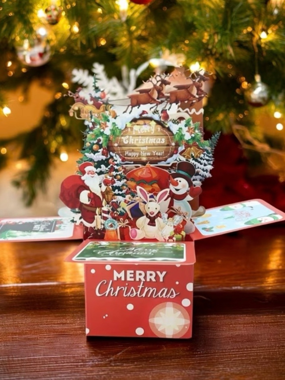 Christmas Pop Up Card with Festive Characters - Picture 2 of 6